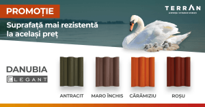 Promoție – Țiglele Danubia cu suprafața Elegant