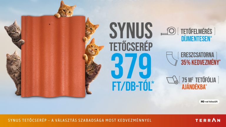 Synus tetőcserép – a választás szabadsága most kedvezménnyel